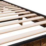 vidaXL Cadre de lit avec tête de lit Chêne fumé 80 x 200 cm