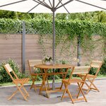 vidaXL Ensemble à manger de jardin 5Pièces beige polypropylène et bois