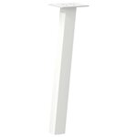 vidaXL Pieds de table basse 4 pièces Blanc 30 cm Acier