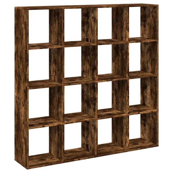 vidaXL Bibliothèque chêne fumé 137 5x29x137 5 cm bois d'ingénierie