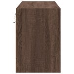 vidaXL Meuble TV mural avec lumières LED chêne marron 80x31x45 cm