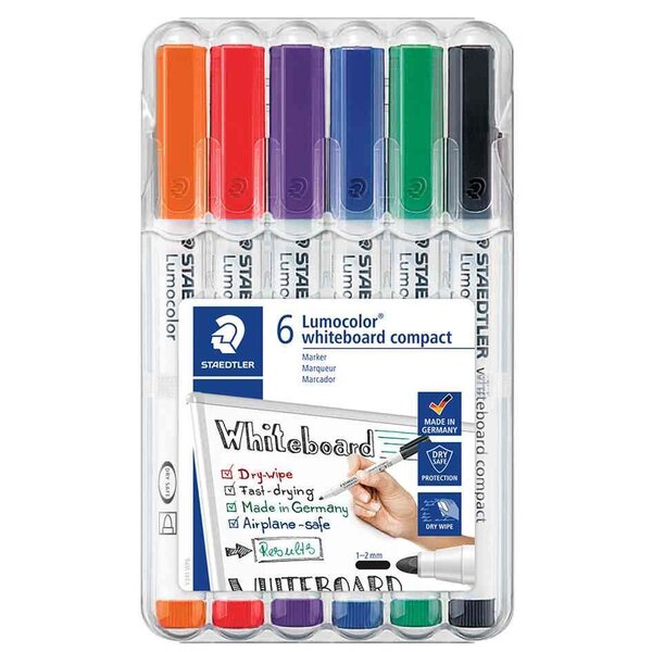 Marqueurs pour tableau blanc Lumocolor  étui de 6 STAEDTLER