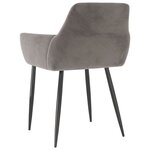 vidaXL Chaises à manger lot de 2 Gris clair Velours