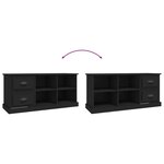 vidaXL Meuble TV noir 102x35 5x47 5 cm bois d'ingénierie