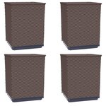 vidaXL Jardinières 4 Pièces marron 30x30x37 cm polypropylène