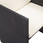 Vidaxl salon de jardin 17 pièces avec coussins résine tressée noir