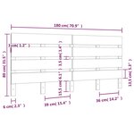 vidaXL Tête de lit 180x3x80 cm Bois massif de pin