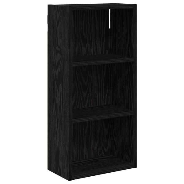 vidaXL Armoire murale de salle de bain Chêne Noir 30 x 16 x 62 5 cm