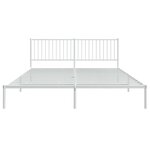 vidaXL Cadre de lit métal avec tête de lit blanc 180x200 cm