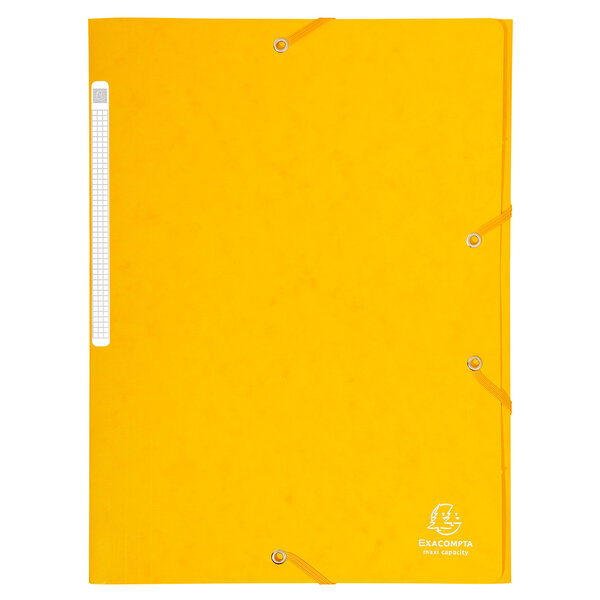 Chemise à élastiques Maxi capacity carte lustrée 425gm² Nature Future A4 Jaune EXACOMPTA