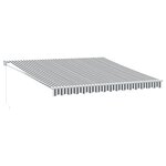 vidaXL Auvent rétractable anthracite et blanc 4x3 m tissu et aluminium