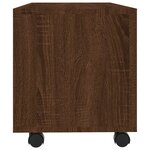 vidaXL Meuble TV sur roulettes Chêne marron 90x35x35cm Bois ingénierie