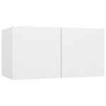 Vidaxl ensemble de meubles tv 4 pièces blanc aggloméré