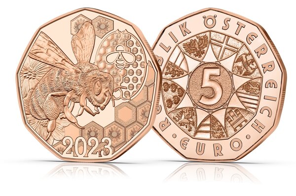 Pièce de monnaie 5 euro Autriche 2023 – Danse des abeilles