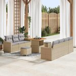 vidaXL Ensemble de canapé de jardin 10 Pièces beige et gris clair