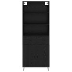 vidaXL Haut Armoire Chêne noir 69 5 x 34 x 180 cm Bois d'ingénierie