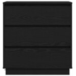 vidaXL Cabinet de chevet avec tiroir Chêne noir 71 x 34 5 x 75 cm