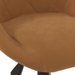 vidaXL Chaise pivotante de salle à manger Marron Velours