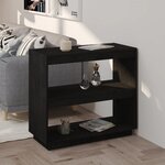 vidaXL Bibliothèque Noir 80x35x71 cm Bois de pin massif