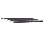 vidaXL Store rétractable manuel avec LEDs Anthracite et blanc 4 × 3 m