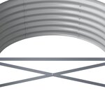 vidaXL Lit surélevé de jardin Acier enduit de poudre 440x80x36 cm Vert