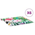 vidaXL Coussins de chaise de jardin lot de 6 multicolore 40x40x4 cm