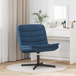 vidaXL Chaise pivotante Bleu 63 x 75 x 76 cm tissu