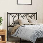 vidaXL Tête de lit de remplacement métal noir 107 cm