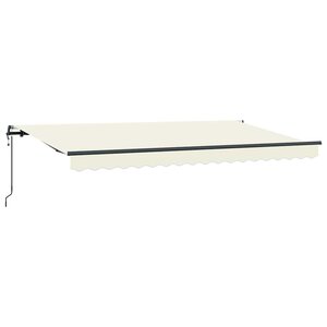 vidaXL Auvent Rétractable Crème 400 x 200 cm tissu