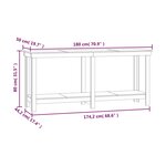 vidaXL Banc de travail Blanc 180x50x80 cm Bois de pin massif