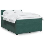 vidaXL Sommier à lattes de lit et matelas Vert foncé 160x200cm Velours