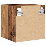 vidaXL Meubles TV muraux et lumières LED 2Pièces vieux bois 30x28 5x30cm