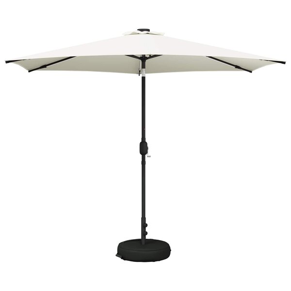 vidaXL Parasol de jardin avec lampes LED 300 x 300 cm Polyester Crème