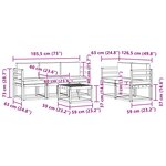 vidaXL Ensemble de canapés d'extérieur 6 Pièces