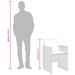 vidaXL Ensemble à manger de jardin et coussins 9 Pièces marron poly rotin