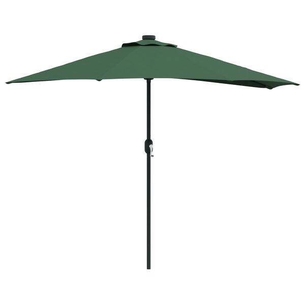 vidaXL Parasol de jardin demi avec poteau en aluminium - Vert  294 cm