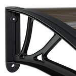 vidaXL Auvent de porte Noir 150x75 cm Polycarbonate