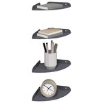 vidaXL Étagère flottante avec étagère 4 Pièces Anthracite 18 x 18 x 2 cm