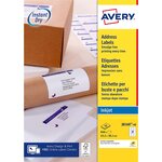 J8160-40 - 840 étiquettes d'adressage blanches adhésives 63,5x38,1mm jet d'encre avery