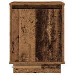 vidaXL Table de chevet avec lumières LED en bois ancien 39x34 5x50 cm