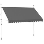 vidaXL Auvent manuel rétractable 350 cm Anthracite