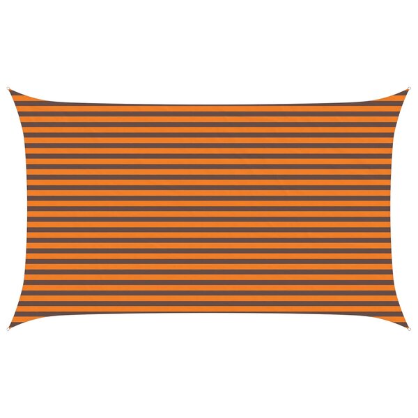 vidaXL Voile d'ombre Orange et marron 3 x 5 m 100   polyester Oxford