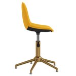 vidaXL Chaise pivotante de salle à manger Jaune moutarde Velours