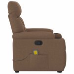 vidaXL Fauteuil de massage inclinable Marron Tissu