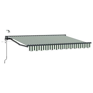 vidaXL Auvent rétractable électrique Vert Blanc Anthracite 3 x 2 5 m