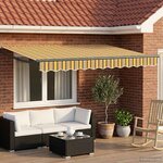 vidaXL Auvent rétractable électrique Jaune  Gris  Anthracite 3 x 2 5 m