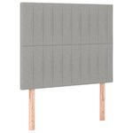 vidaXL Tête de lit à LED Gris clair 90x5x118/128 cm Tissu