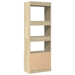 vidaXL Buffet haut 63x33x180 cm chêne sonoma bois d'ingénierie