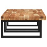 vidaXL Étagère de vasque murale acier et bois massif d'acacia