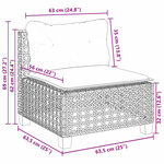 vidaXL Salon de jardin avec coussins 7 Pièces beige résine tressée